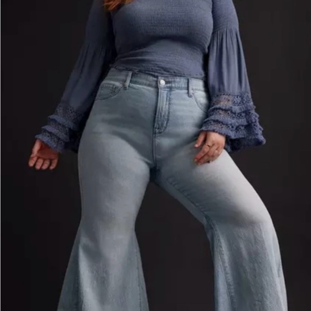 Torrid Sky Blue Wide Leg Jeans